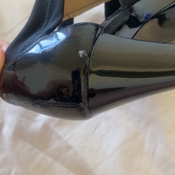 Michael Kors Zip Front Black Patent Heels - Picture 9 of 10